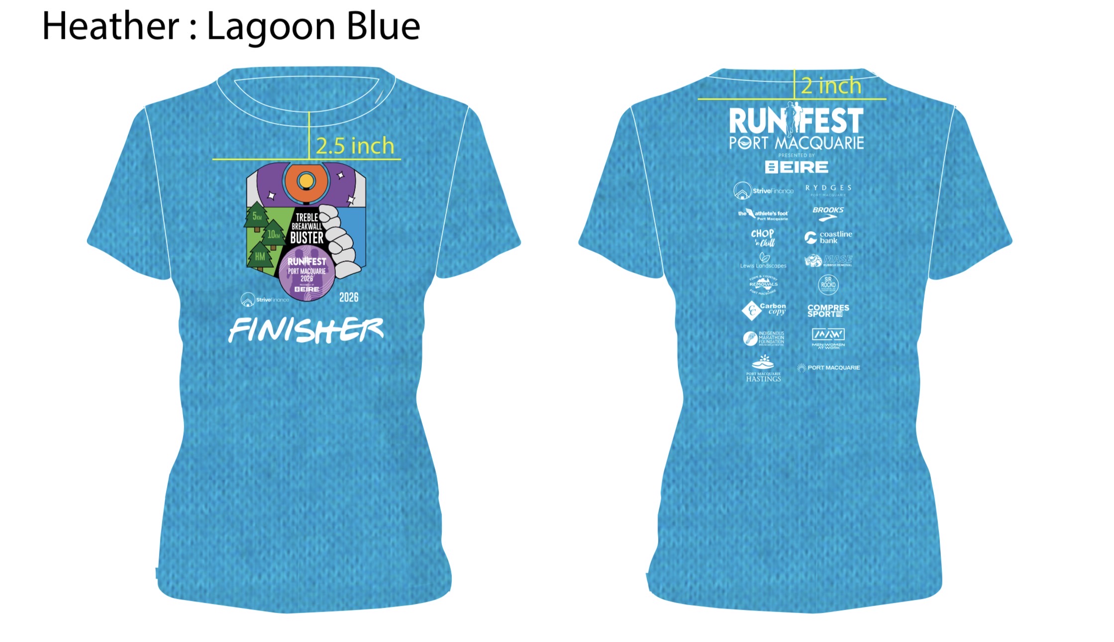 WOMENS TREBLE BREAKWALL BUSTER FINISHERS' TSHIRT