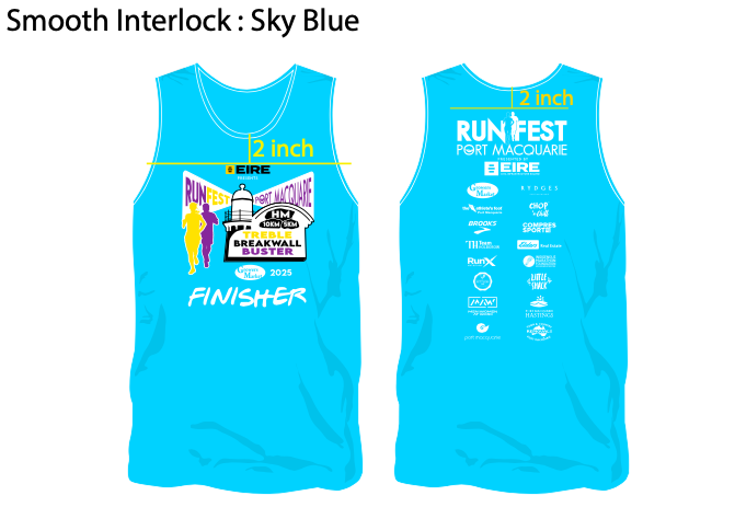 MENS TREBLE BREAKWALL BUSTER FINISHERS' SINGLET