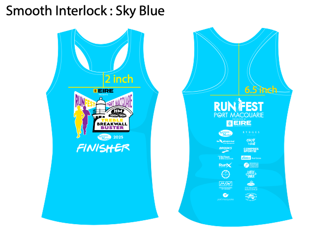 WOMENS TREBLE BREAKWALL BUSTER FINISHERS' SINGLET